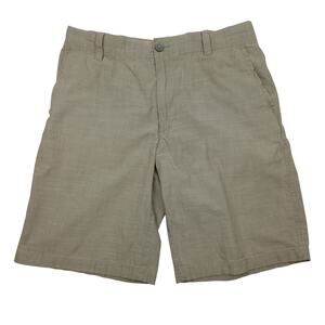 Van Heusen Khaki Flat Front Shorts